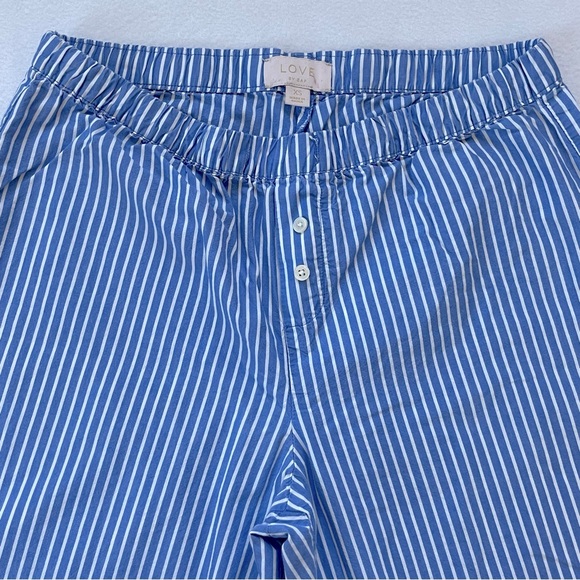 Love by Gap women's blue & white striped Pajama pants size XS - Picture 2 of 5